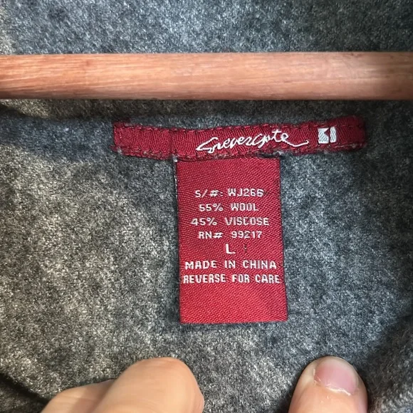 Wool Jacket High Collar Military Style - Picture 6 of 7